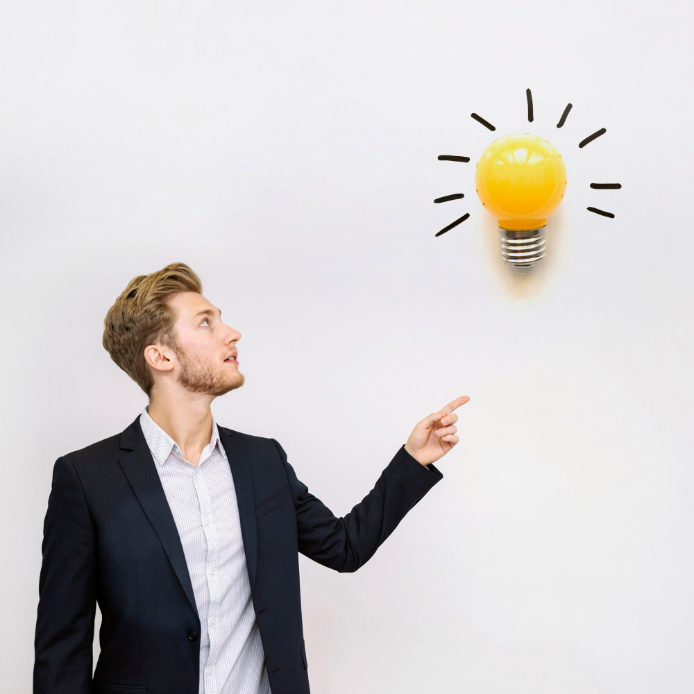 Empresario con idea de negocio
